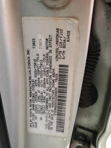 5TEGN92N33Z289635 - 2003 TOYOTA TACOMA DOUBLE CAB PRERUNNER SILVER photo 12