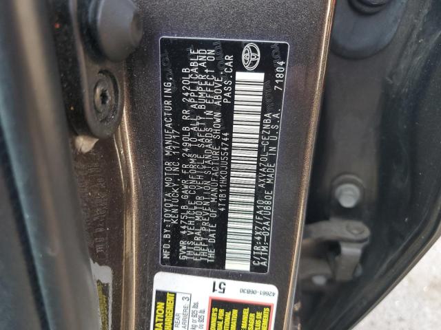 4T1B11HK0JU554744 - 2018 TOYOTA CAMRY L BROWN photo 12