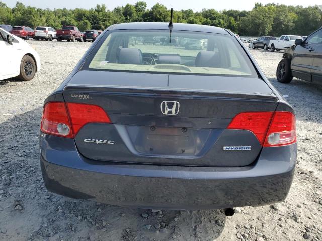 JHMFA36277S027419 - 2007 HONDA CIVIC HYBRID BLUE photo 6