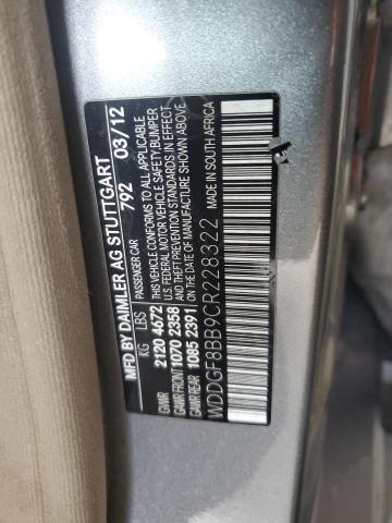 WDDGF8BB9CR228322 - 2012 MERCEDES-BENZ C 300 4MATIC SILVER photo 12