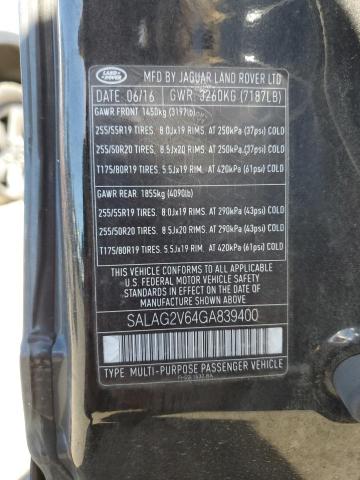 SALAG2V64GA839400 - 2016 LAND ROVER LR4 HSE Noir photo 14