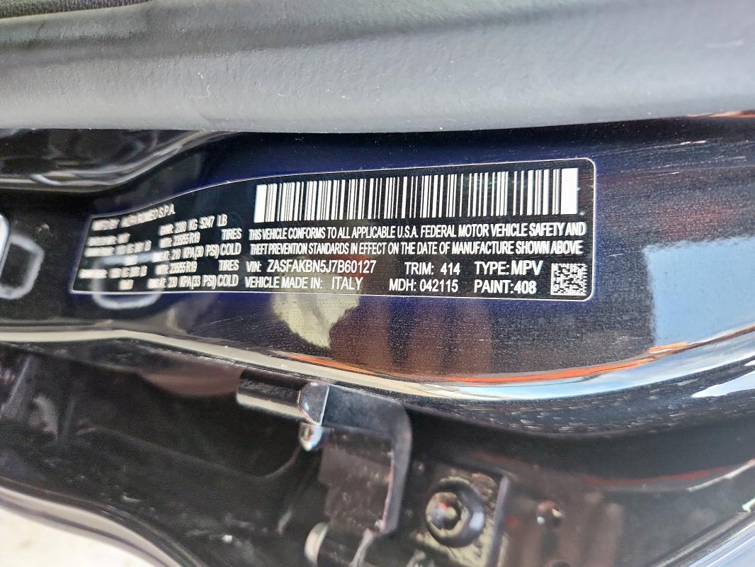 ZASFAKBN5J7B60127 - 2018 ALFA ROMEO STELVIO TI BLACK photo 14