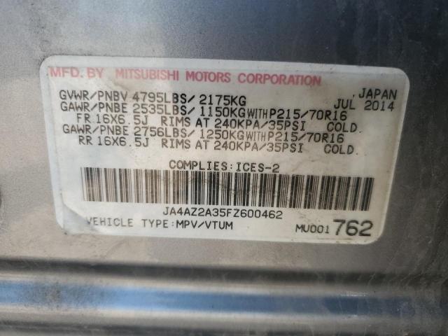 JA4AZ2A35FZ600462 - 2015 MITSUBISHI OUTLANDER ES ნაცრისფერი ფოტო 13