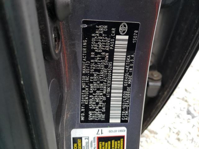 4T1BK1EB5DU045285 - 2013 TOYOTA AVALON BASE 灰色 照片 12