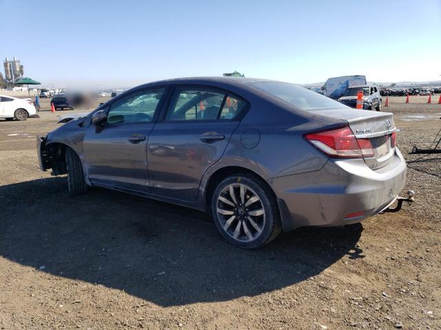 2HGFB2F93EH511356 - 2014 HONDA CIVIC EXL Մոխրագույն լուսանկար 2