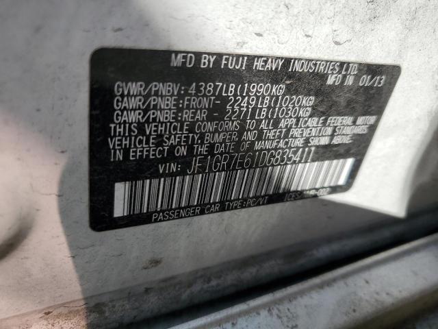 JF1GR7E61DG835411 - 2013 SUBARU IMPREZA WRX Ağ foto 13