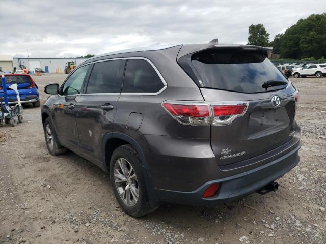 5TDJKRFH2FS200951 - 2015 TOYOTA HIGHLANDER XLE Մոխրագույն լուսանկար 2