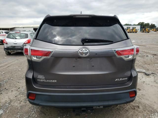5TDJKRFH2FS200951 - 2015 TOYOTA HIGHLANDER XLE Մոխրագույն լուսանկար 6