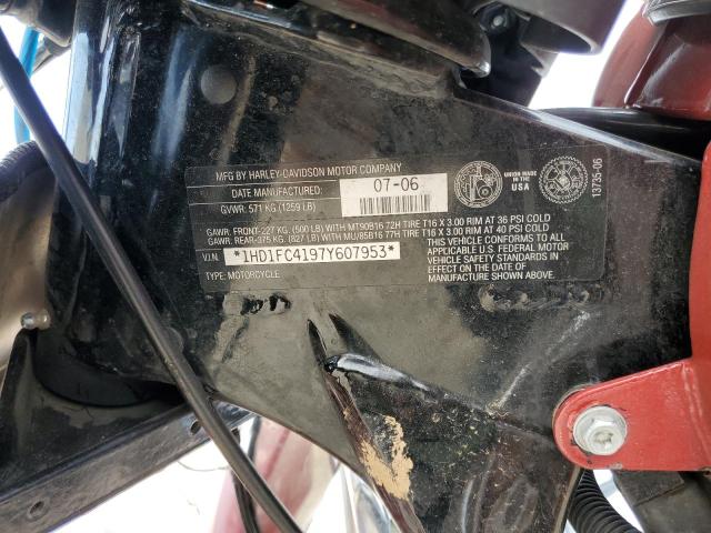 1HD1FC4197Y607953 - 2007 HARLEY-DAVIDSON FLHTCUI 红色 照片 9