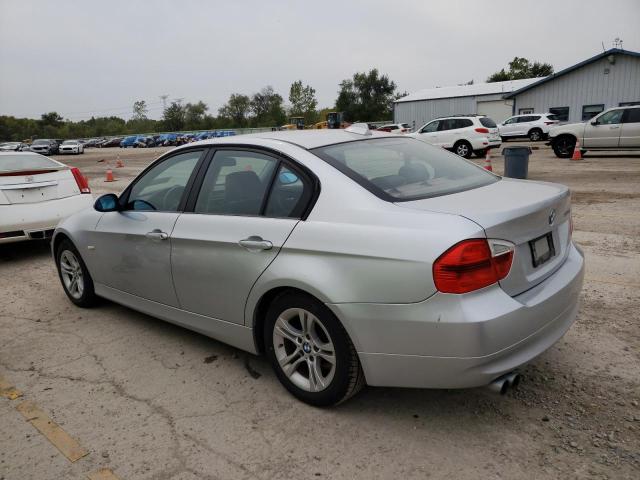 WBAVA37578NL19476 - 2008 BMW 3 SERIES I SILVER photo 2