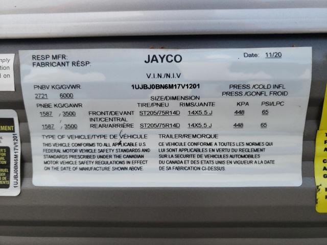 1UJBJ0BN6M17V1201 - 2021 JAYCO JAY FLIGHT GRAY photo 10