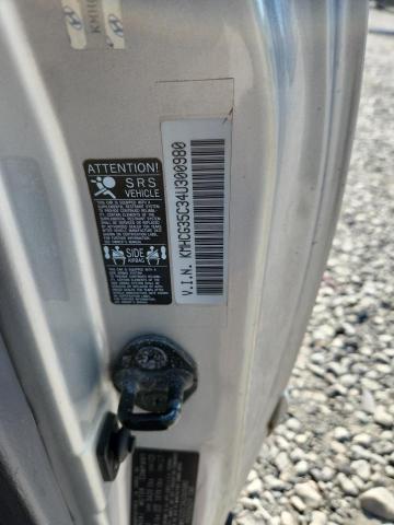 KMHCG35C34U300980 - 2004 HYUNDAI ACCENT GL GRAY photo 12