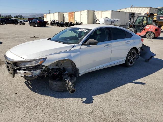 1HGCV1F41NA041206 - 2022 HONDA ACCORD SPORT SE WHITE photo 1