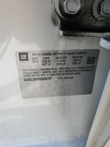 2G4GL5EX6G9208727 - 2016 BUICK REGAL WHITE photo 12