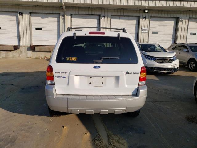 1FMCU96H85KD54584 - 2005 FORD ESCAPE HEV WHITE photo 6