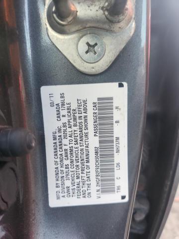 2HGFB2F92CH504802 - 2012 HONDA CIVIC EXL GRAY photo 12
