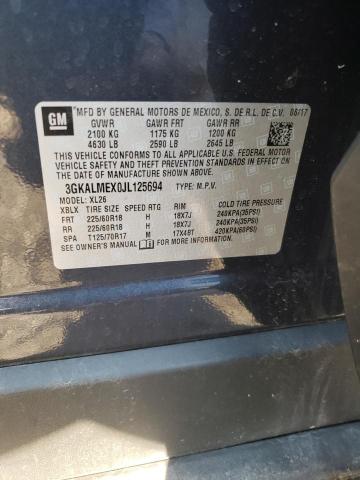3GKALMEX0JL125694 - 2018 GMC TERRAIN SLE 蓝色 照片 14