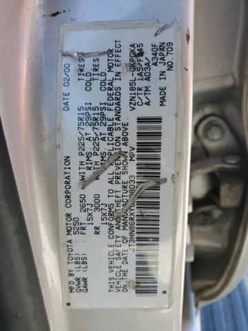 JT3HN86RXY0298033 - 2000 TOYOTA 4RUNNER SR5 Бежевый фото 14