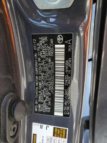 JTDKN3DU0C1583368 - 2012 TOYOTA PRIUS Qara foto 12