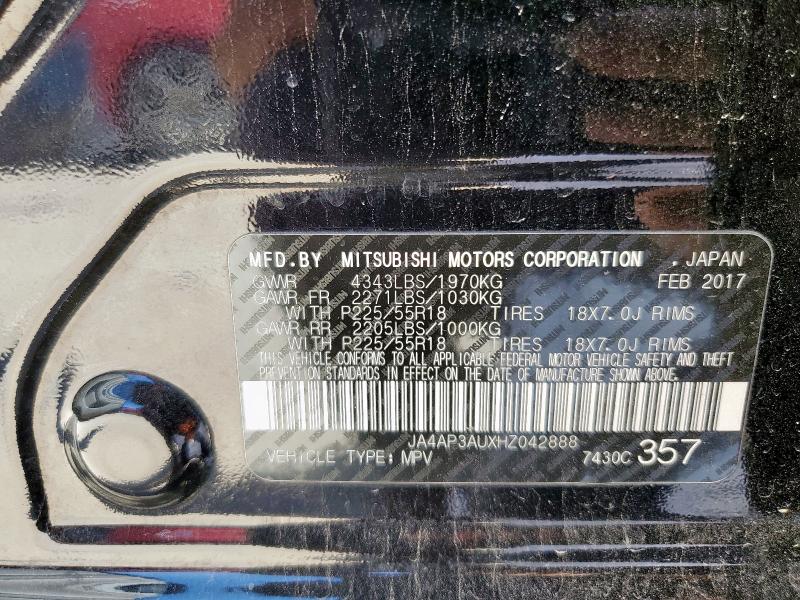 JA4AP3AUXHZ042888 - 2017 MITSUBISHI OUTLANDER SPORT ES Schwarz Foto 13
