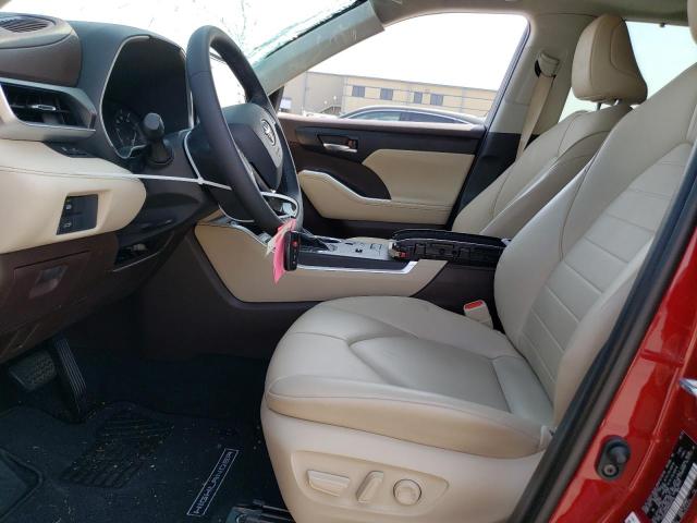 5TDGZRAH4MS034734 - 2021 TOYOTA HIGHLANDER XLE BURGUNDY photo 7