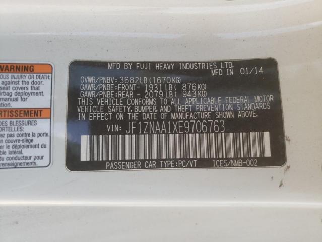 JF1ZNAA1XE9706763 - 2014 TOYOTA SCION FR-S 白色 照片 12