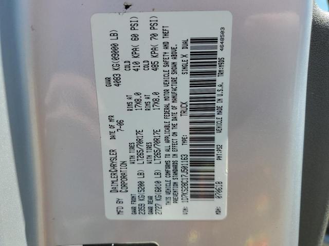 1D7KS28C17J501163 - 2007 DODGE RAM 2500 ST Plata foto 12
