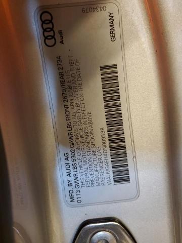 WAUVGAFH4DN009598 - 2013 AUDI S5 PRESTIGE 银色 照片 12