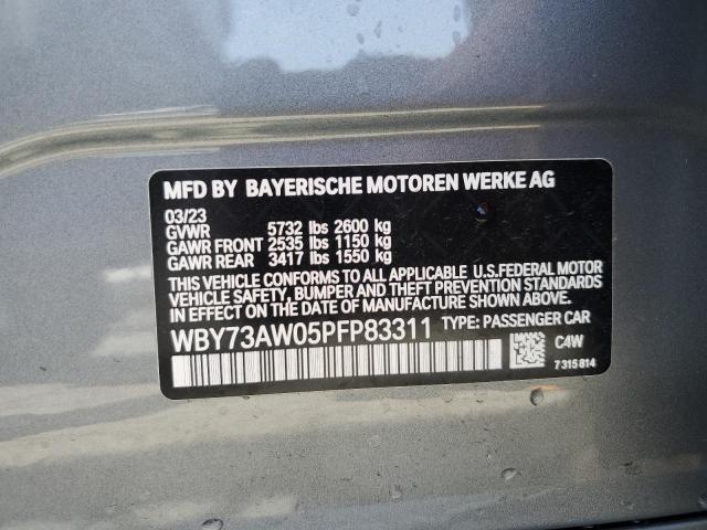 WBY73AW05PFP83311 - 2023 BMW I4 EDRIVE4 GRAY photo 12