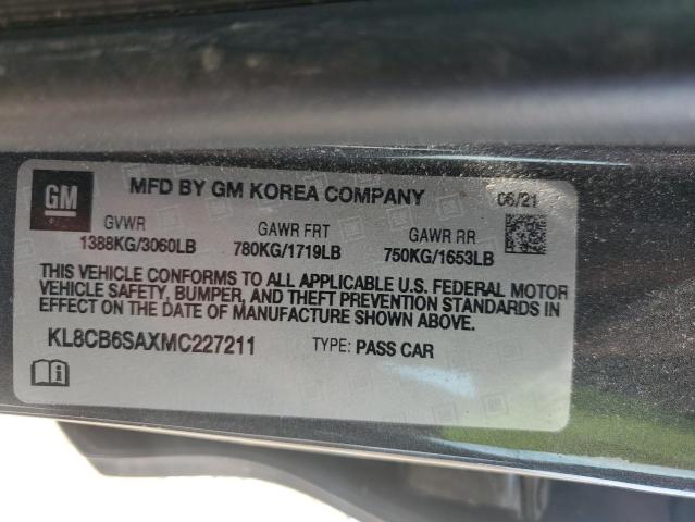 KL8CB6SAXMC227211 - 2021 CHEVROLET SPARK LS 灰色 照片 12