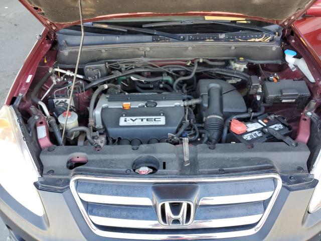 SHSRD78886U445782 - 2006 HONDA CR-V EX BURGUNDY photo 12