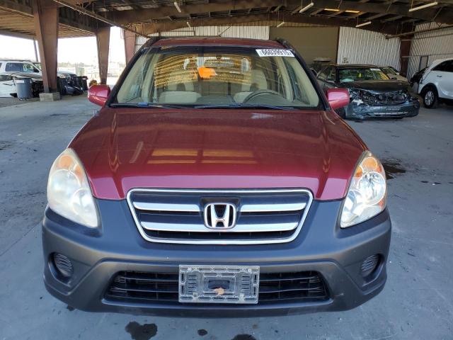 SHSRD78886U445782 - 2006 HONDA CR-V EX BURGUNDY photo 5