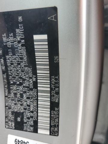 5TDYK3DC6CS275537 - 2012 TOYOTA SIENNA XLE 棕色 照片 13