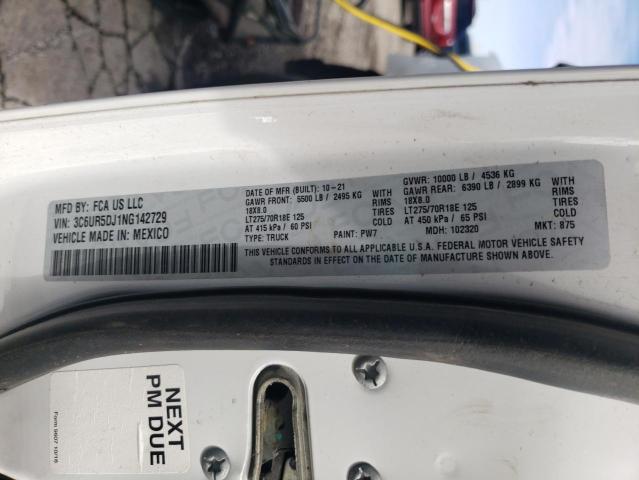 3C6UR5DJ1NG142729 - 2022 RAM 2500 BIG HORN/LONE STAR WHITE photo 13