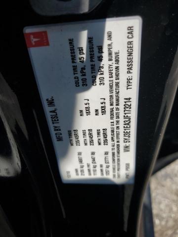 5YJ3E1EA3JF173214 - 2018 TESLA MODEL 3 Schwarz Foto 12