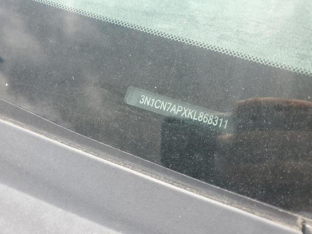 3N1CN7APXKL868311 - 2019 NISSAN VERSA S WHITE photo 12