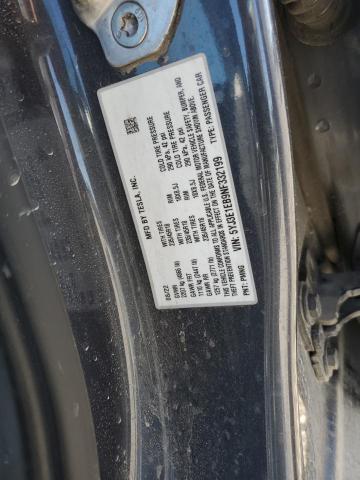 5YJ3E1EB9NF332199 - 2022 TESLA MODEL 3 CHARCOAL photo 12