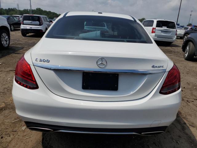 55SWF4KB9GU103488 - 2016 MERCEDES-BENZ C 300 4MATIC WHITE photo 6