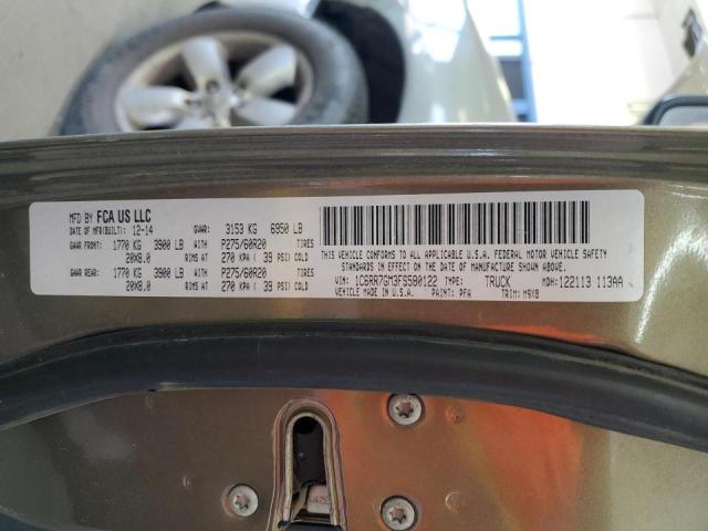 1C6RR7GM3FS580122 - 2015 RAM 1500 SLT BEIGE photo 12