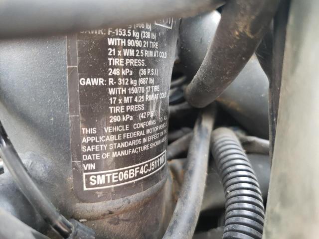 SMTE06BF4CJ511107 - 2012 TRIUMPH MOTORCYCLE TIGER 800XC ABS BLACK photo 8