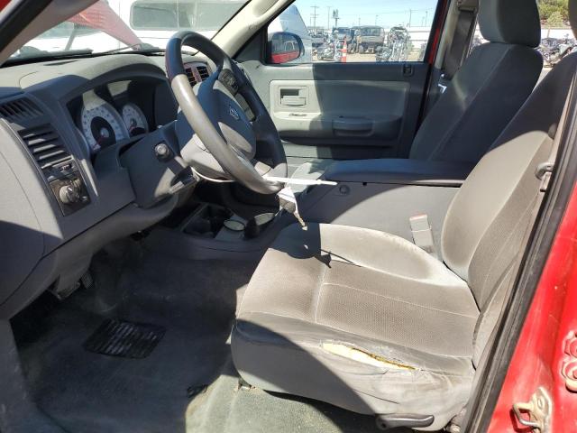 1D7HW48N65S237912 - 2005 DODGE DAKOTA QUAD SLT RED photo 7