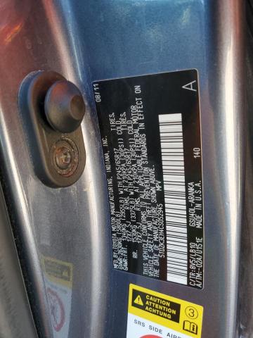 5TDZK3EH4CS052945 - 2012 TOYOTA HIGHLANDER BASE Azul foto 14