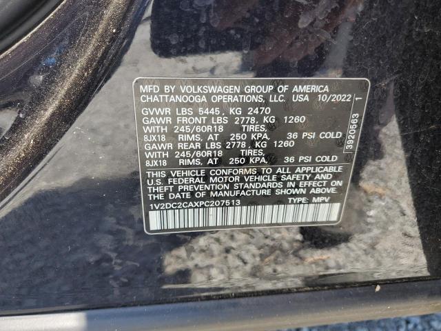 1V2DC2CAXPC207513 - 2023 VOLKSWAGEN ATLAS CROS SE Noir photo 13