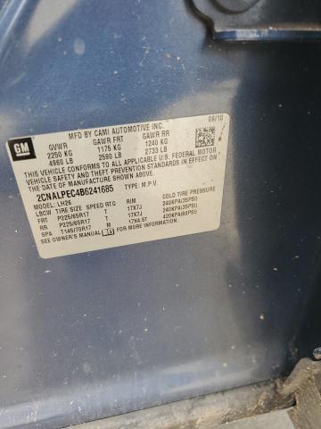 2CNALPEC4B6241685 - 2011 CHEVROLET EQUINOX LT 蓝色 照片 12