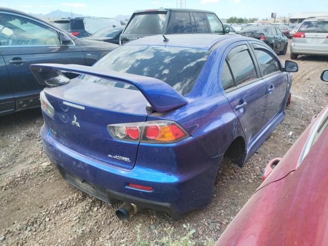 JA32W8FV1BU046617 - 2011 MITSUBISHI LANCER EVOLUTION GSR BLUE photo 3