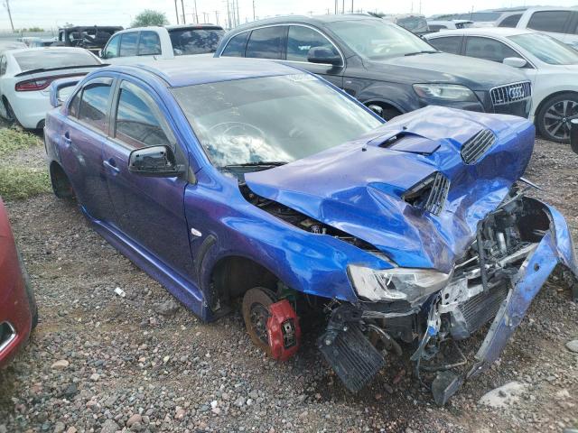 JA32W8FV1BU046617 - 2011 MITSUBISHI LANCER EVOLUTION GSR BLUE photo 4