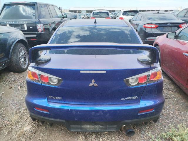 JA32W8FV1BU046617 - 2011 MITSUBISHI LANCER EVOLUTION GSR BLUE photo 6