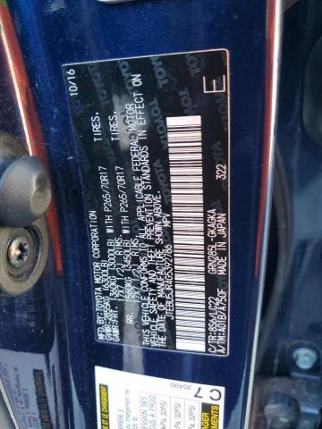 JTEBU5JR4G5392786 - 2016 TOYOTA 4RUNNER SR5/SR5 PREMIUM 蓝色 照片 12