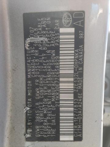 2T1KR30E77C658829 - 2007 TOYOTA COROLLA MA XR SILVER photo 12