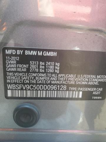 WBSFV9C50DD096128 - 2013 BMW M5 GRAY photo 13